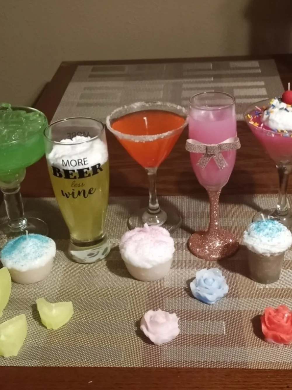 Handmade custom drink candles